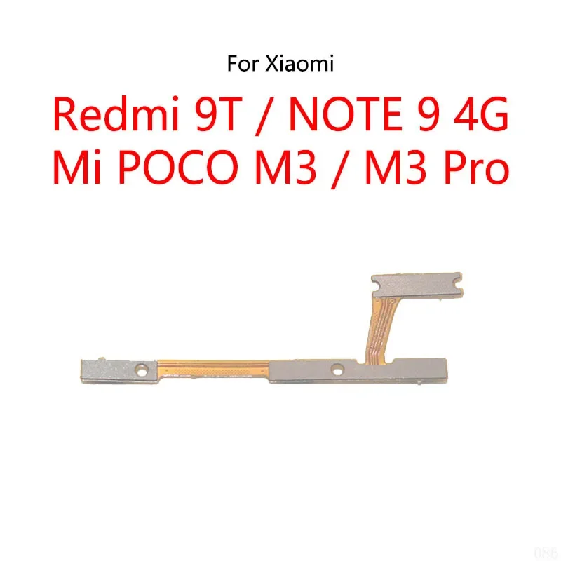 Pop 5 Pcs/Lot For Redmi Note 9 4G / Mi Poco M3 Pro / Redmi 9t Power Button Switch Volume Mute Button On/Off Flex Cable