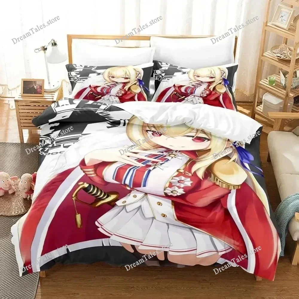 Azur Lane Luxury Bedding Set Japan Anime Cartoon Duvet Cover Set Comforter Bedspread Linen Twin Single Size Printed Home Textile