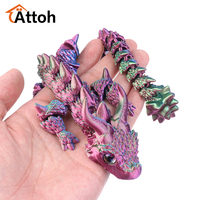1 Piece Desk Ornament Toy New 3D Print Akatsuki Magic Dragon Model Multi-joint Movable Creative Table Home Decoration Gift