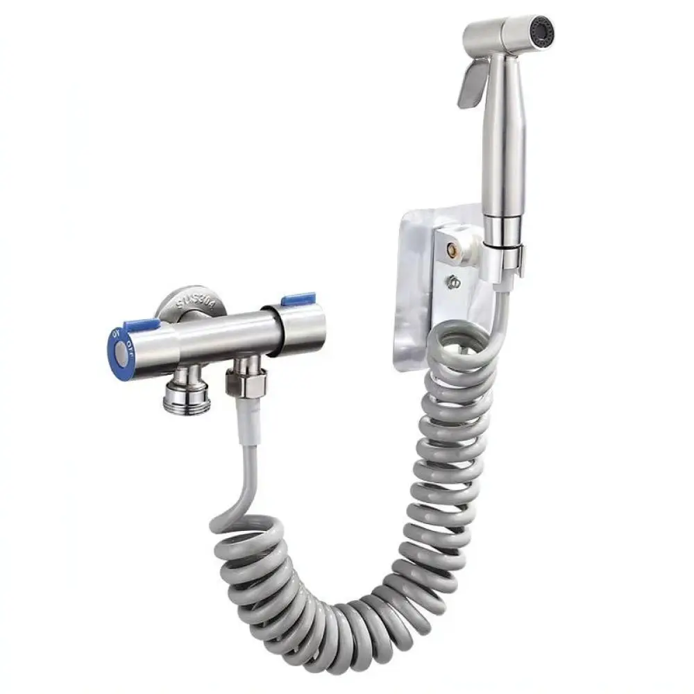Dual Outlet Angle Valve 304 Stainless Steel Water Splitter For Toilet Bidet Applicator Washing Machine Garden Faucet