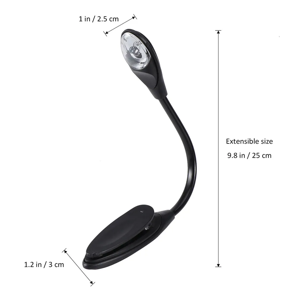 2Pcs Mini LED Book Light Clip Reading Lamp Portable Lightweight Eye Protection Non Flickering for Bed Travel Night Reading Books