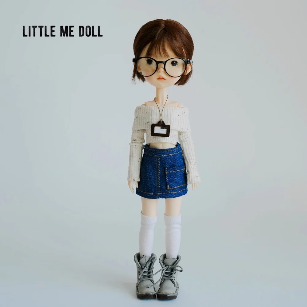 

【Без рисунка】Одежда для женской куклы ручной работы, аксессуары, джинсовая мини-юбка, подходит для модели фигурки для Azone Ob22 Ob24 Blyth