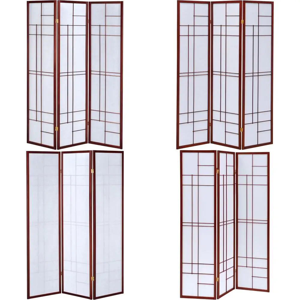 

Ширма-перегородка Katerina 70 из массива дерева, 3 секции, складная, цвет вишня и белый, для гостиной и спальни