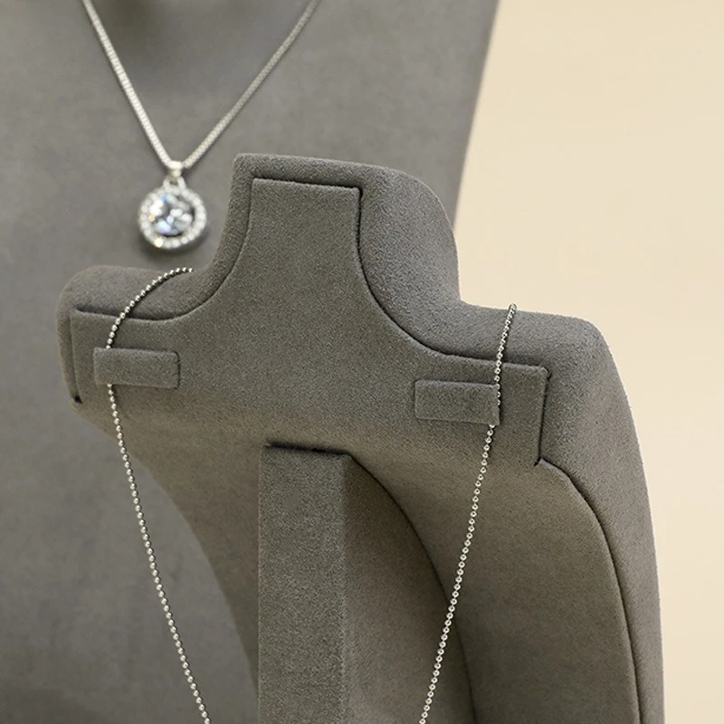 

Новая оконная подставка для ожерелья из микрофибры, вертикальные ювелирные изделия, портретная шея, живое ожерелье, подвеска, подставка для дисплея