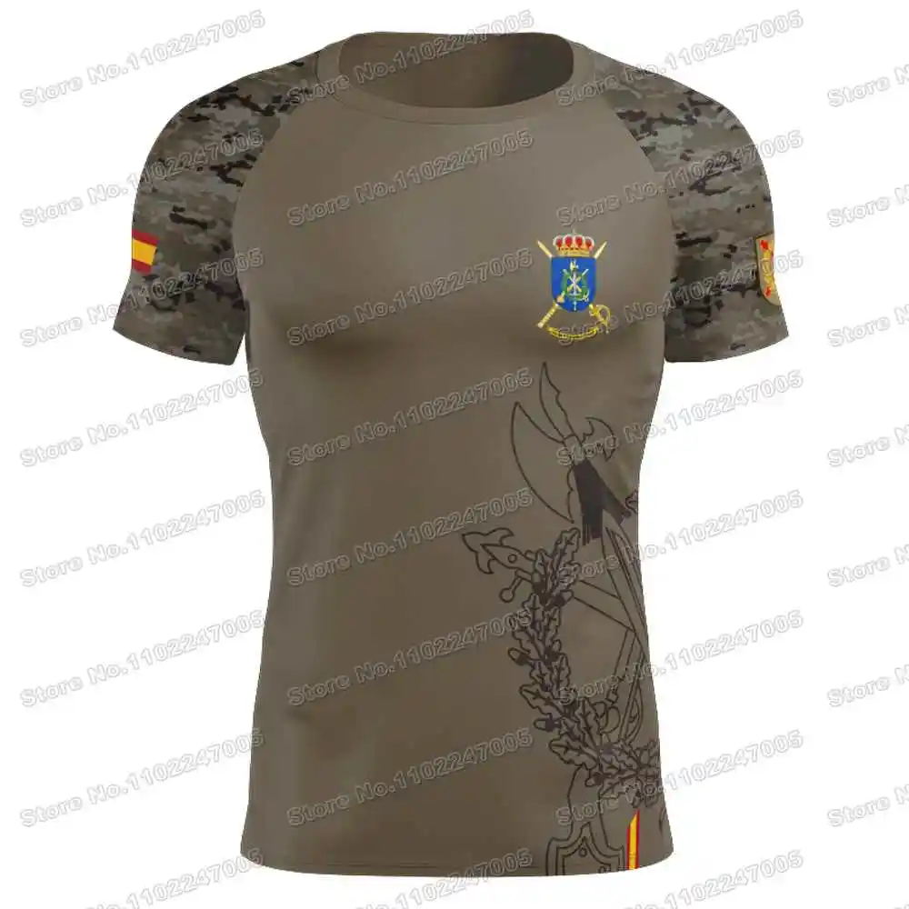 2023 Spain Army GOE BOEL XIX T Shirt Spanish Military Outdoor Tech Shirts Men MTB Clothing Training Tops Fitness Jersey Running