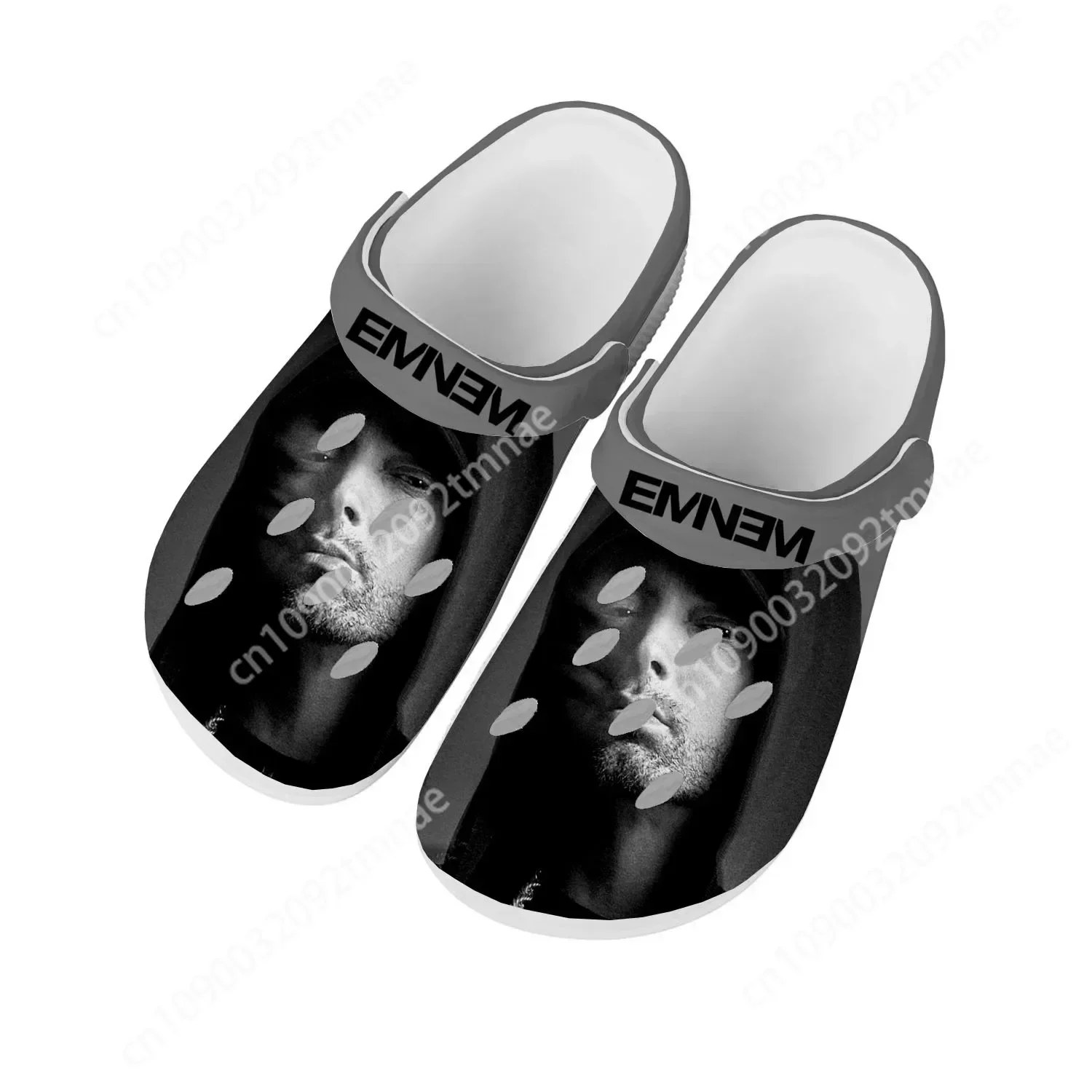 Eminem Hip Hop Rapper Music Popular Home Clogs Custom Water Shoes Mens Womens Teenager Shoes Clog Breathable Beach Hole Slippers