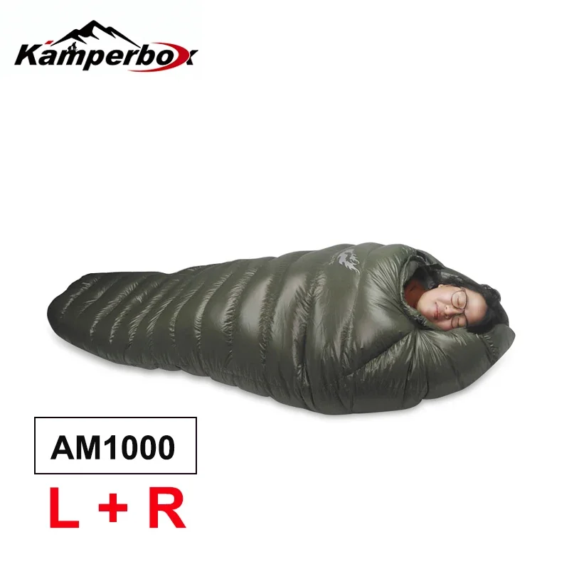 Kamperbox Cold Temperature Winter Sleeping Bag Down Sleeping Bag Winter Camping Sleeping Bag Double