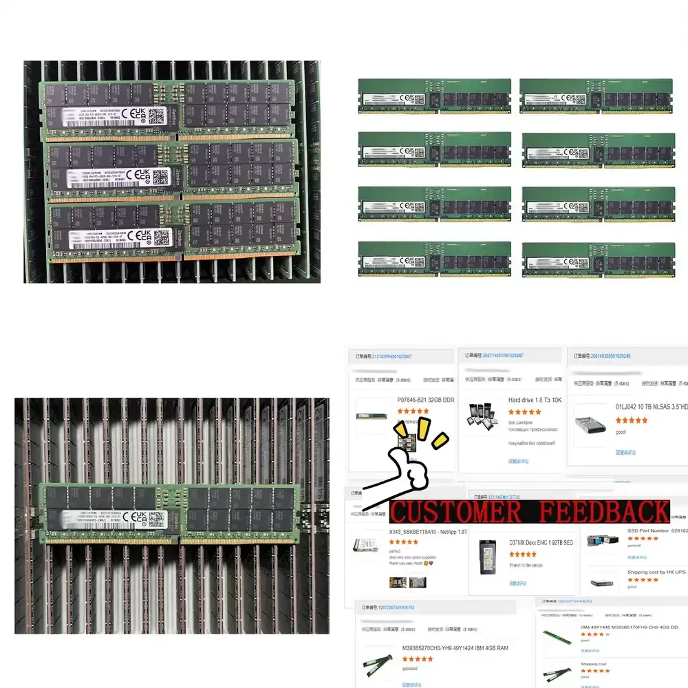 64GB PC4-25600 DDR4-3200MHz ECC Registered 288Pin DIMM Server Memory for IBM Supermicro Fujitsu HPE compatible