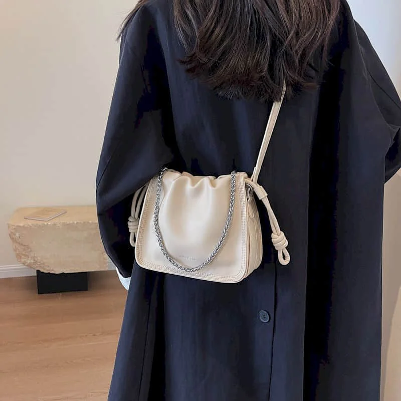 

Crossbody Bags Casual Reusable Portable Vintage Chain Design PU Luxury Bags Solid Handbags Special Personal Travel Tote Bags