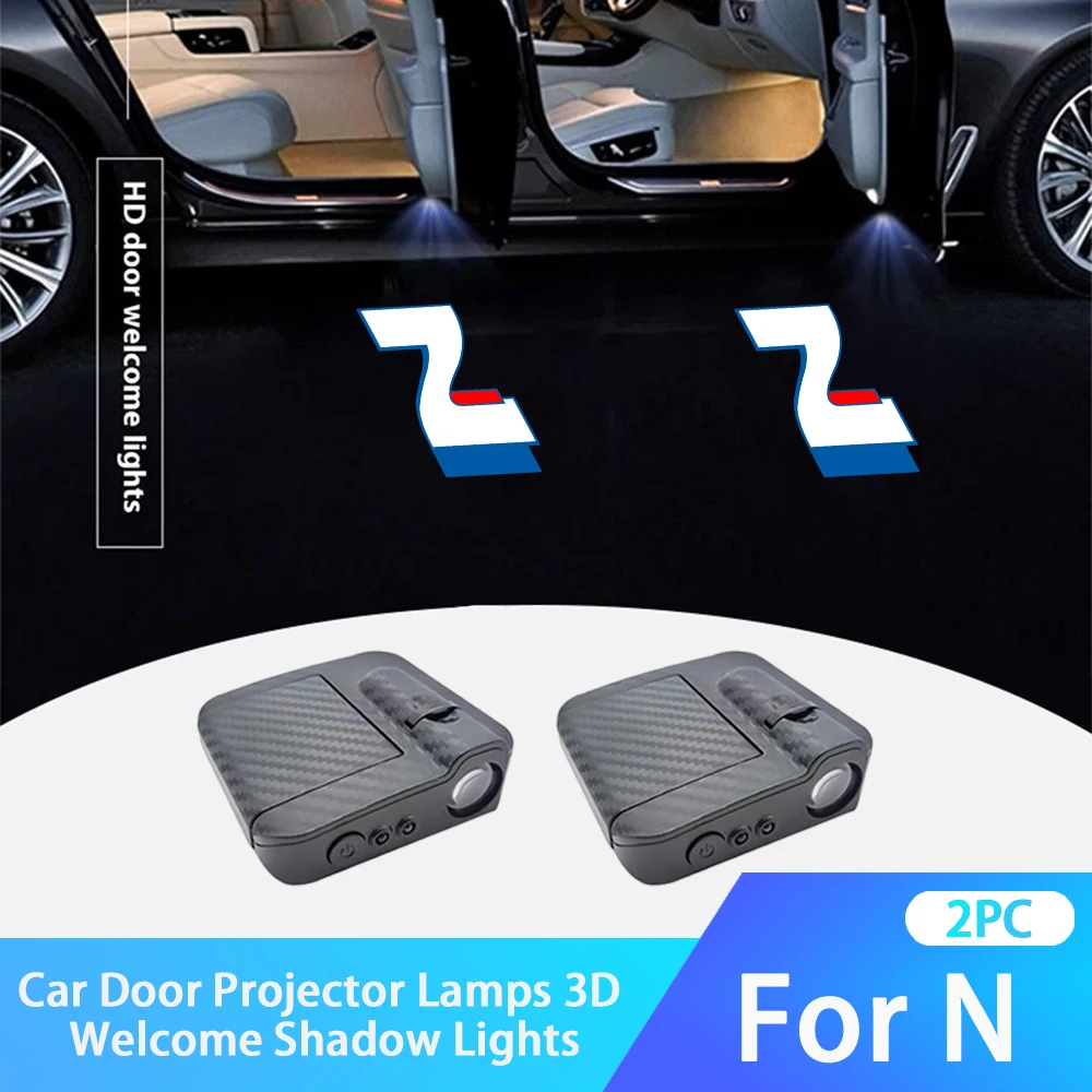 

2Pcs LED Car Door Emblem Light Welcome Lamp Wireless Projector For Hyundai N line I40 I30 Sonata Tucson Santa Fe Elantra Azera