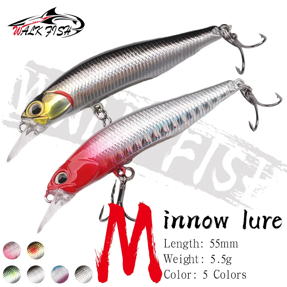 WALK FISH 1PCS Sinking Minnow 7.5cm 5g Jerkbait Fishing Lure