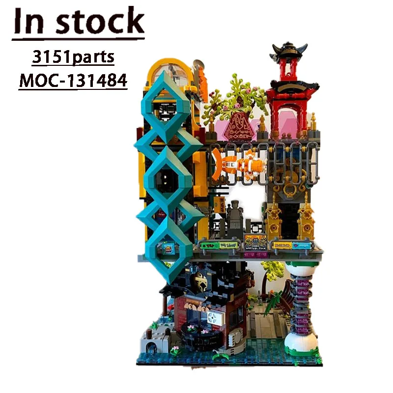 MOC-131484 City Street View Spa Assembly Splicing Building Blocks Model • 3151 Parts Building Blocks Kids Birthday Toy Gift