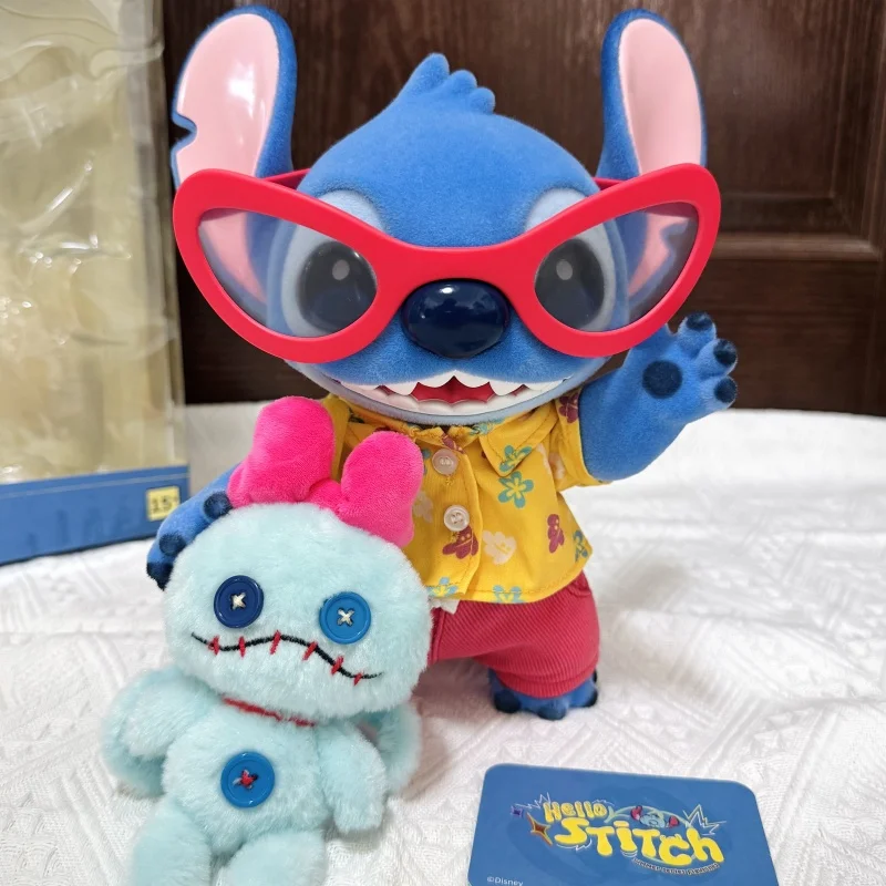 

Подлинная 25 см Disney Hello Stitch, летняя серия, милая виниловая коллекционная фигурка, большая игрушка для тела, Коллекционная модель, подарок на день рождения, Рождество