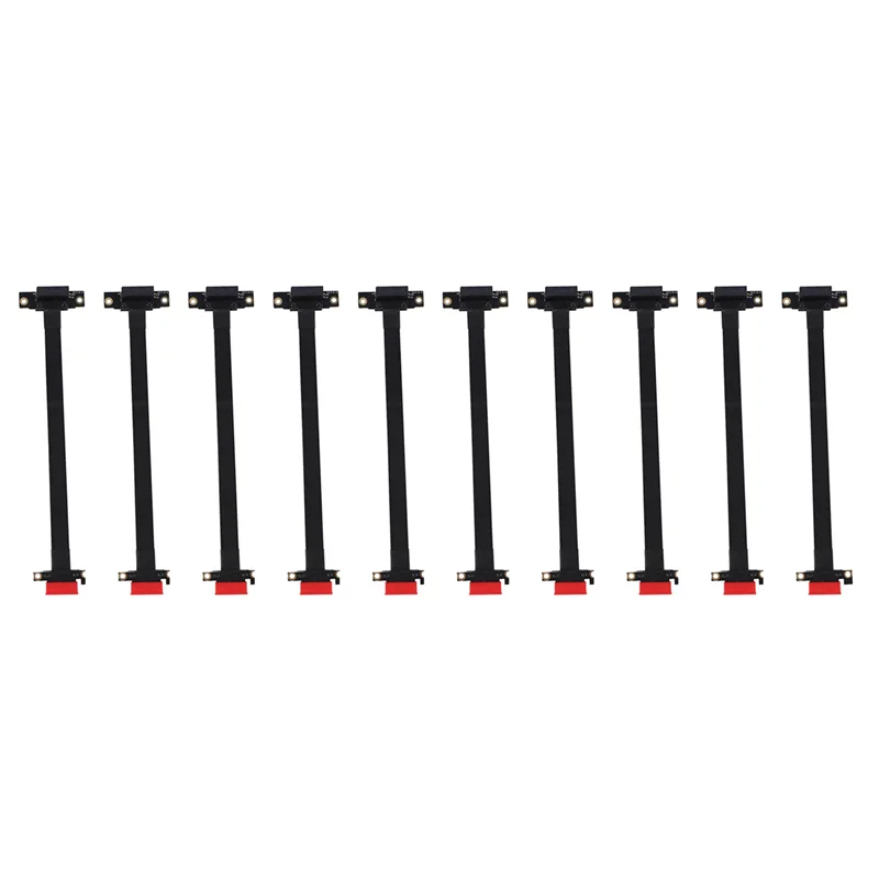 10X 90 Degree Pci-E Pci Express 1X To 1X Slot Riser Card Converter Extender Ribbon Adapter Extension Cable Pci-E X1