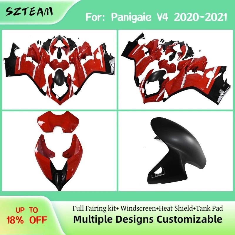 

Комплект обтекателей PRO-2 для мотоцикла DUCATI V4 2020-2021, красно-белый, литье под давлением, простая установка