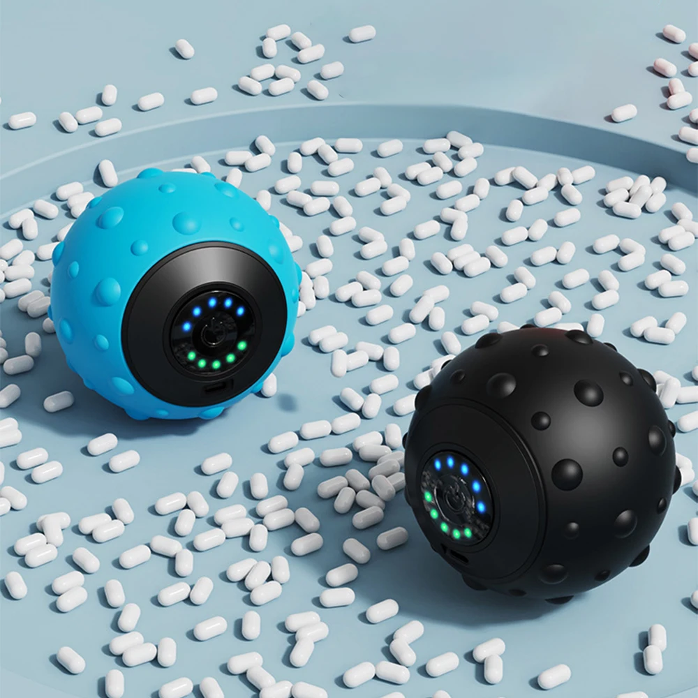 

1pc Electric Massage Ball Rechargeable Portable Vibrating 9.5cm Silicone Roller Fitness Mobility Yoga Muscle Relaxing Full-body