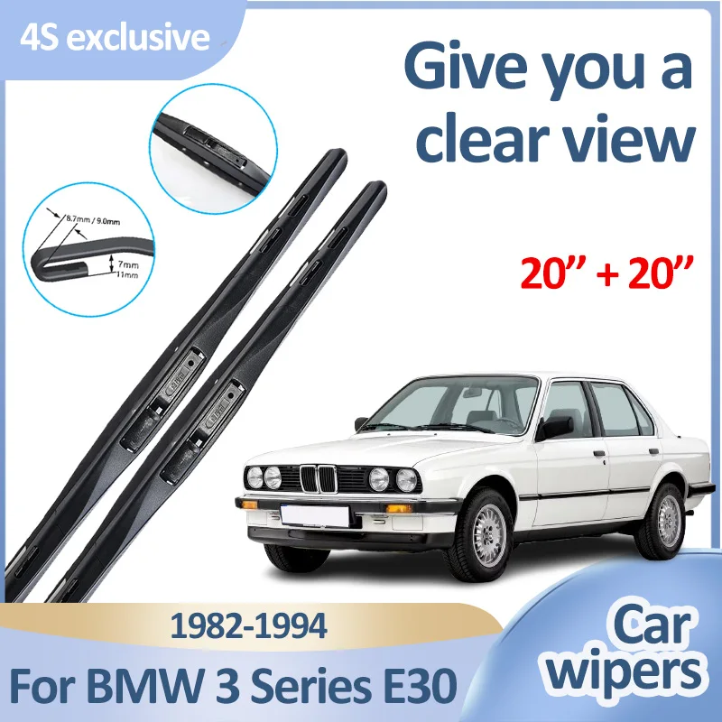 

Car Wiper Blades For BMW 3 Series Accessories E30 1982 1983-1994 Durable Slient Windshield Windscreen Wipers Blades Strip Tools