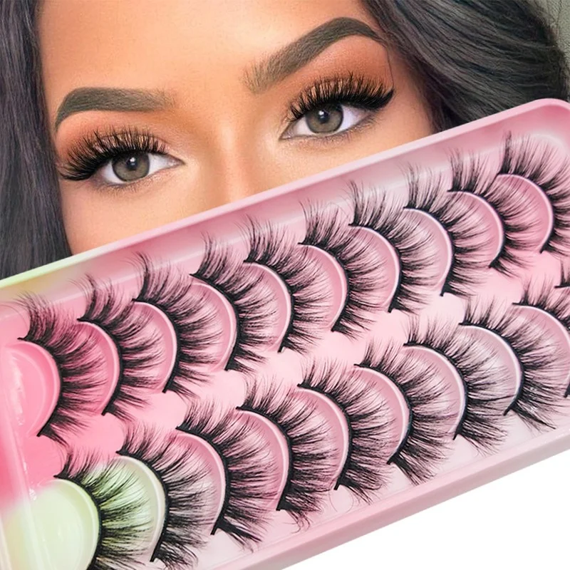5/10 Paare manga Wimpern neue Ankunft Anime Cosplay natürliche wispy Wimpern koreanische Make-up künstliche falsche Wimpern wieder verwendbare Wimpern – Detail 4