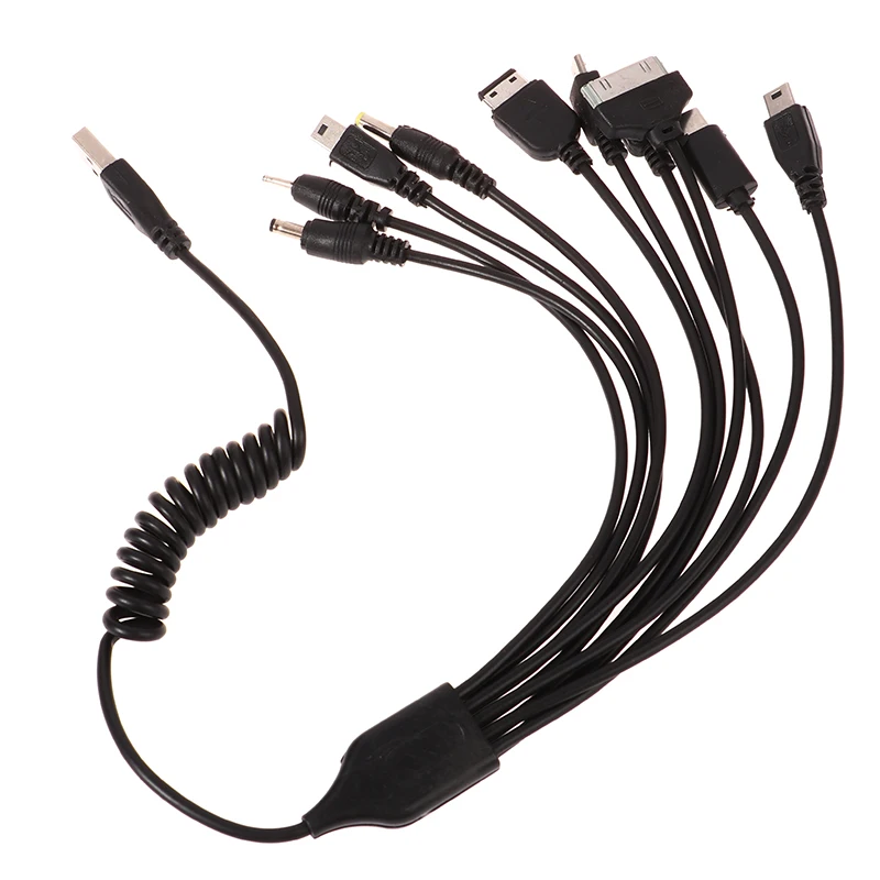 1Pc 10 In 1 Micro USB Multi Pin Cable Charger Universal USB Adapter Cable Data Wire Cord Multifunction Data Transfer Cable