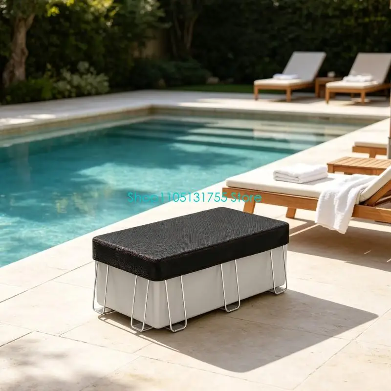 K0EF Swimming Pool Cover for Rectangular Outdoor Pools, 210D Fabric Cover Panel for Storage Days and Summer Sun Block