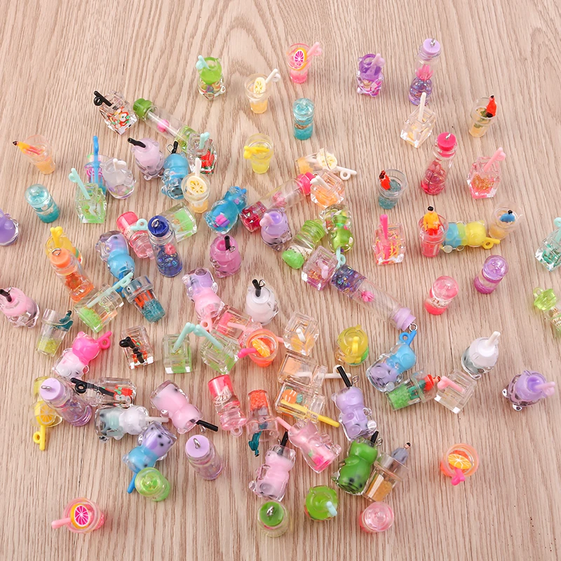 Tusember 10 Stück Glas-Wunschflaschen Bubble-Tea-Anhänger für Ohrringe Armbänder DIY Schlüsselanhänger Anhänger Schmuckherstellung Zubehör – Detail 5