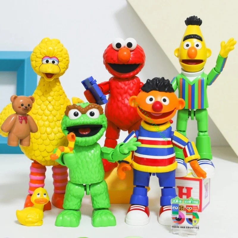 Hot BLOKEES Sesame Street Magic Edition Assembled Figure Elmo Cookie Monster Big Bird Vivid Desktop Hobby Display Decor Gift view 3