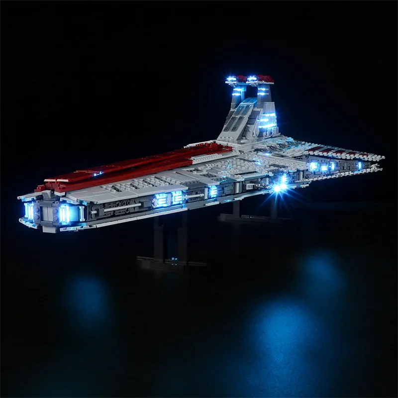 DIY Kit Luz LED para Lego 75367 Starings Wars, República Ataque Cruiser, apenas luz LED sem Blocos Modelo, Venator Classe