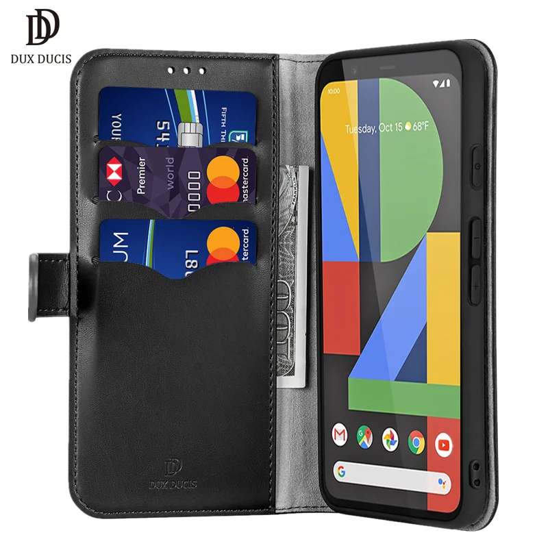 

Premium Natural Genuine Flip Case for Google Pixel 4 XL shockproof Magnetic Wallet Cover with Card Slot for Google Pixel 4XL