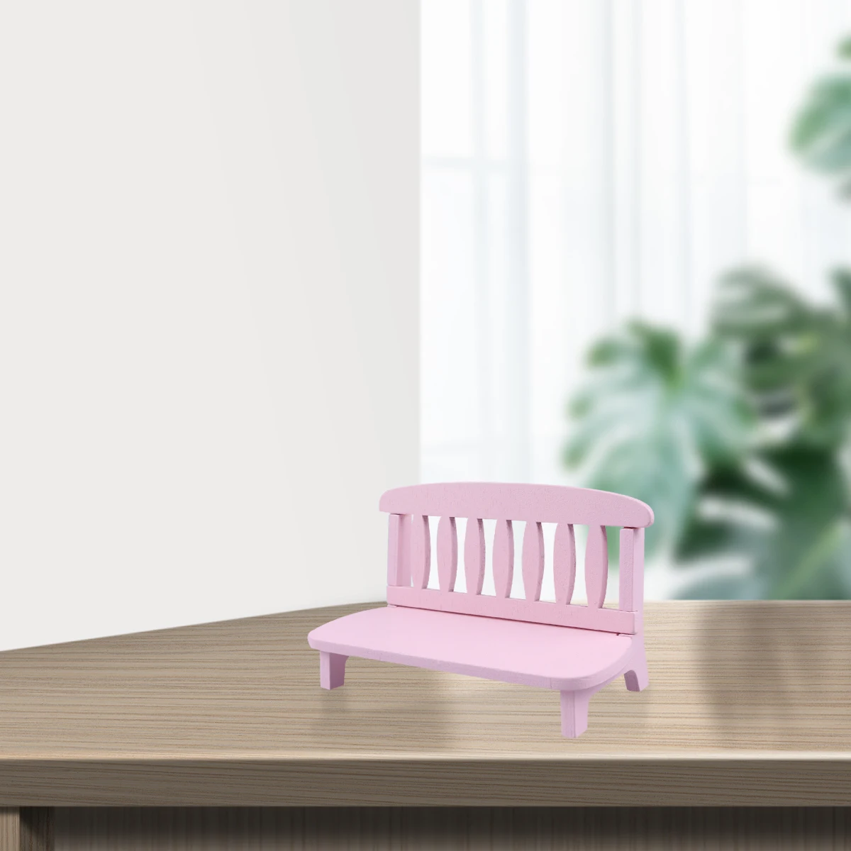 Drewniane Ozdoby na Ławkę Sofa Dziecięca Retro Meble Kanapa Model Rekwizyt Fotograficzny Miniaturowy