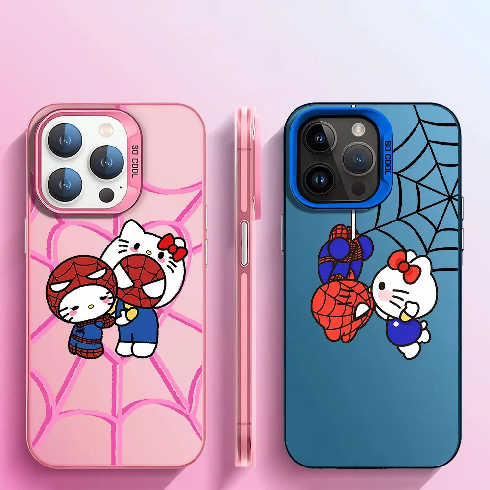 Soft Phone Case for Samsung Galaxy A53 A52s A73 A23 A42 A11 A52 A14 A33 A34 A54 A24 A72 5G Marvel Spidermans Hello Kitty Cover