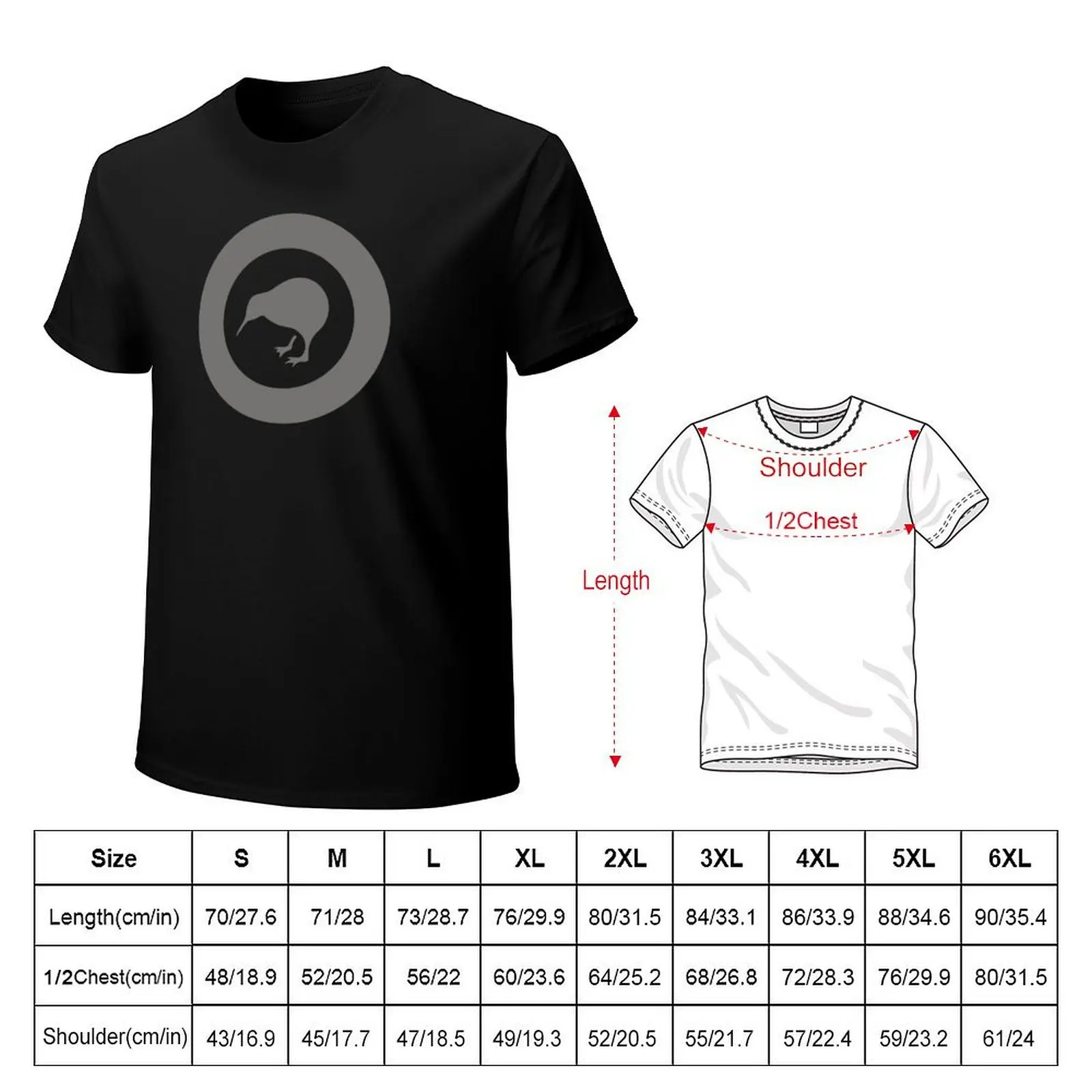 Roundel of New Zealand Air Force (low visibility) T-Shirt Plus Size Solid Color T-Shirt