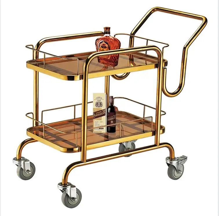 3 Layer Stainless Steel KTV Wine Hotel Service Tea Cake Trolley