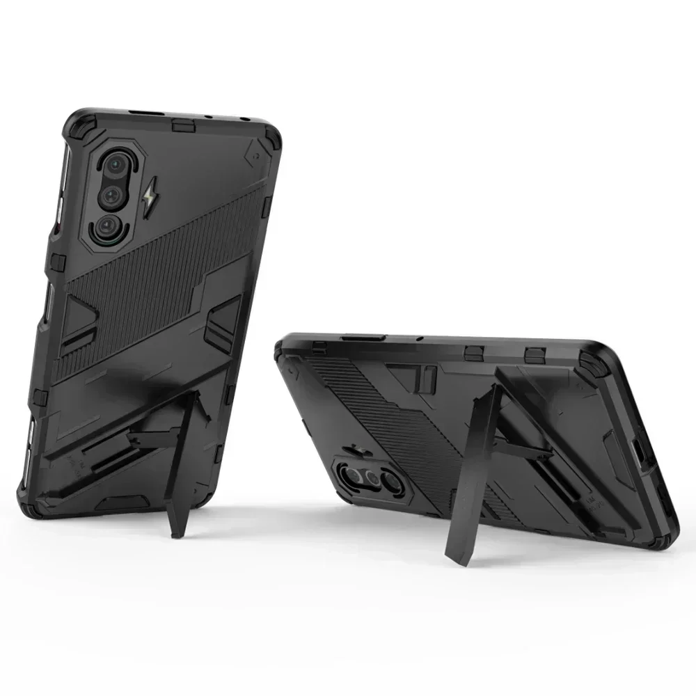 Shockproof Armor Rugged TPU Bumper Fundas Cover For Xiaomi Poco F3 GT Redmi K40 K 40 Gaming Case PC Stand Coque Shell Housing