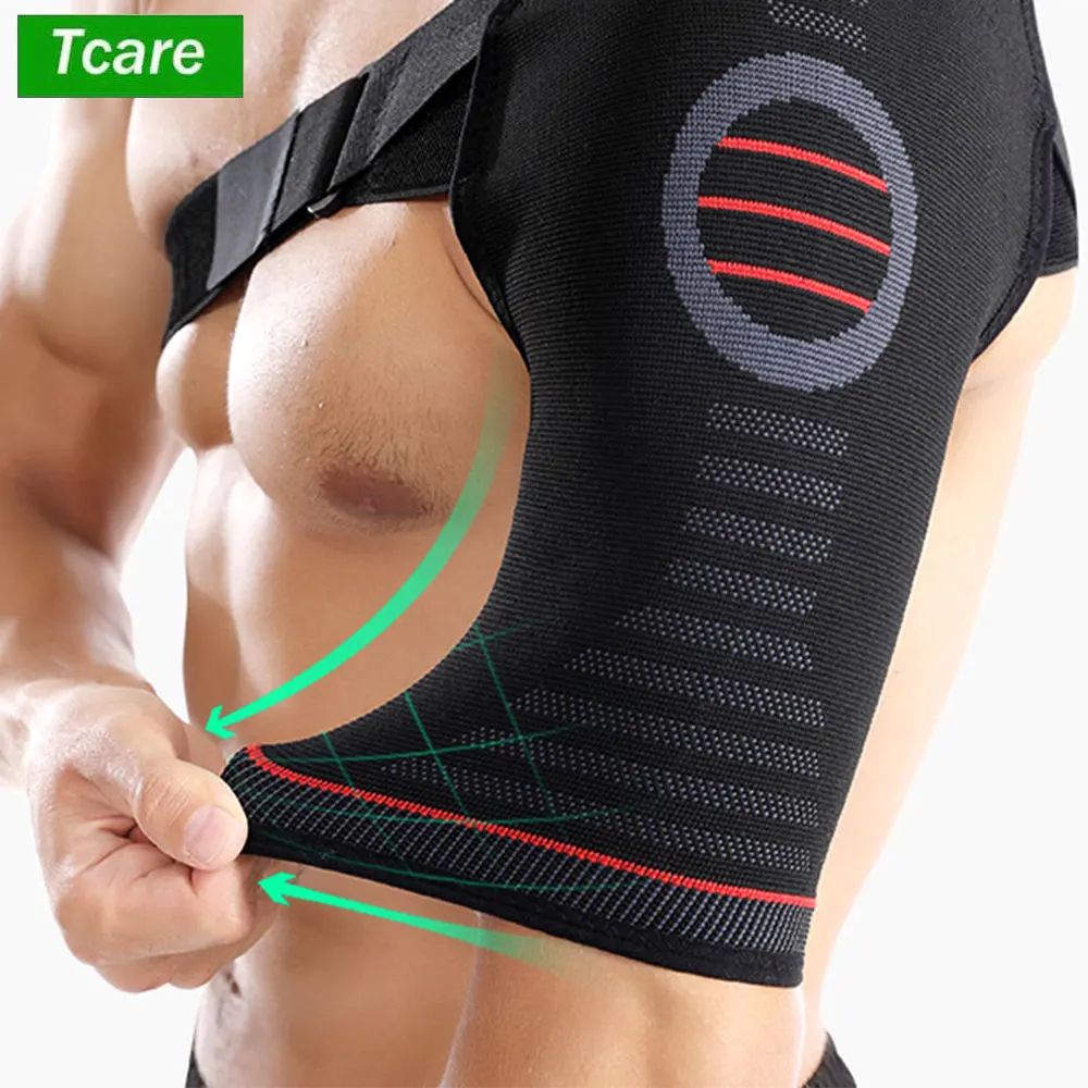 1Pc Shoulder Brace for Rotator Cuff, Adjustable Shoulder Support for Dislocated AC Joint, Sprain, Soreness, Bursitis, Tendinitis