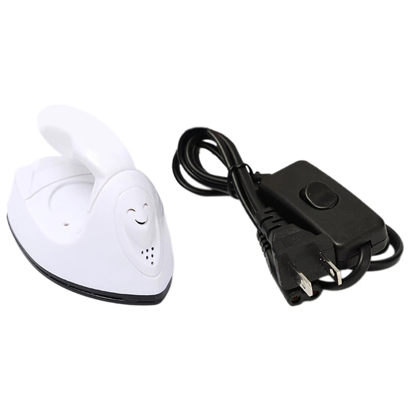 Children's Handmade DIY Electric Iron,Creative Mini Iron Name Sticker Special Iron Small Iron Sewing Tools.US Plug