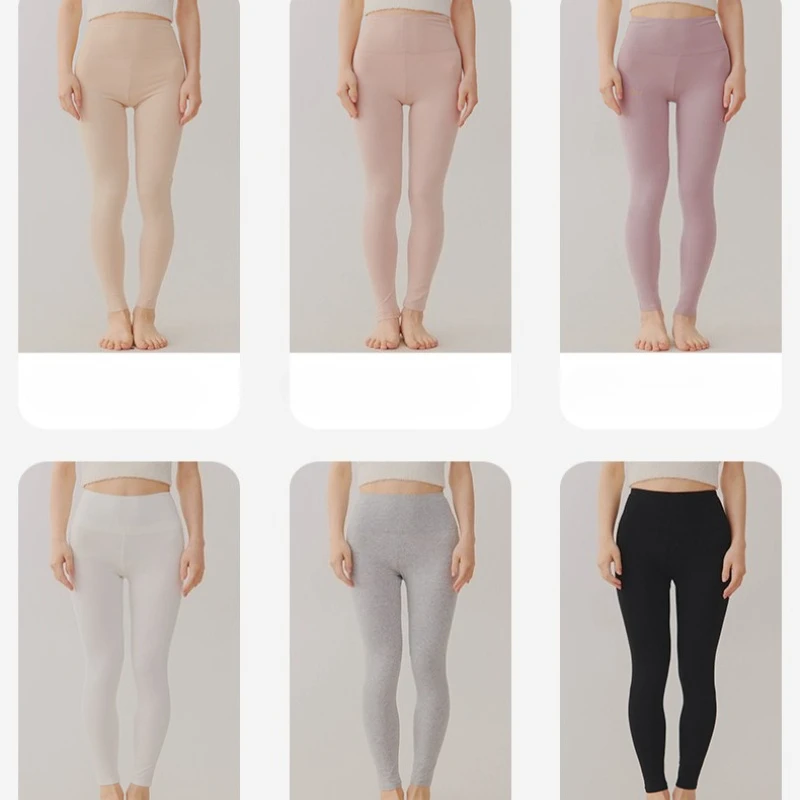 New Autumn Winter Women's High Waisted Slim Fit Underwear Leggings with Warm Bottom Thickened Hip Lifting Pants Female Clothing