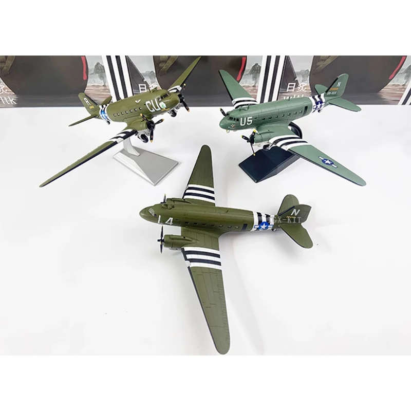 1/100 Scale C47 C-47 Transport Aircraft Airfreighter Airplane Conveyor Plane Military Model Toy Collection Souvenir Holiday Gift