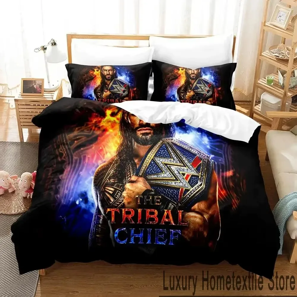 Wrestler Roman Reigns TRIBAL CHIEF Bedding Set Duvet Cover Bed Set Quilt Cover Pillowcase Comforter king Queen Size Boys Adult