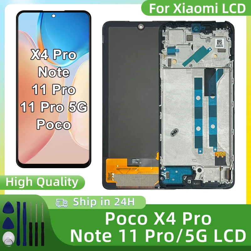 

OLED For Xiaomi Poco X4 Pro 5G LCD Screen Touch Panel Digitizer For Redmi Note 11PRO 4G LCD Note 11Pro 5G Display Replace TFT