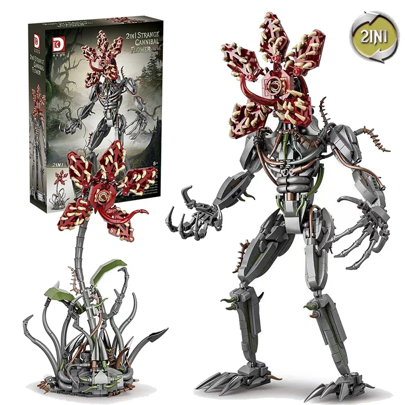 

MOC Monster Carnivorous Plant 858 шт. Строительные кирпичи со светодиодной подсветкой STEM Развивающая сборная игрушка для детей Креативный подарок