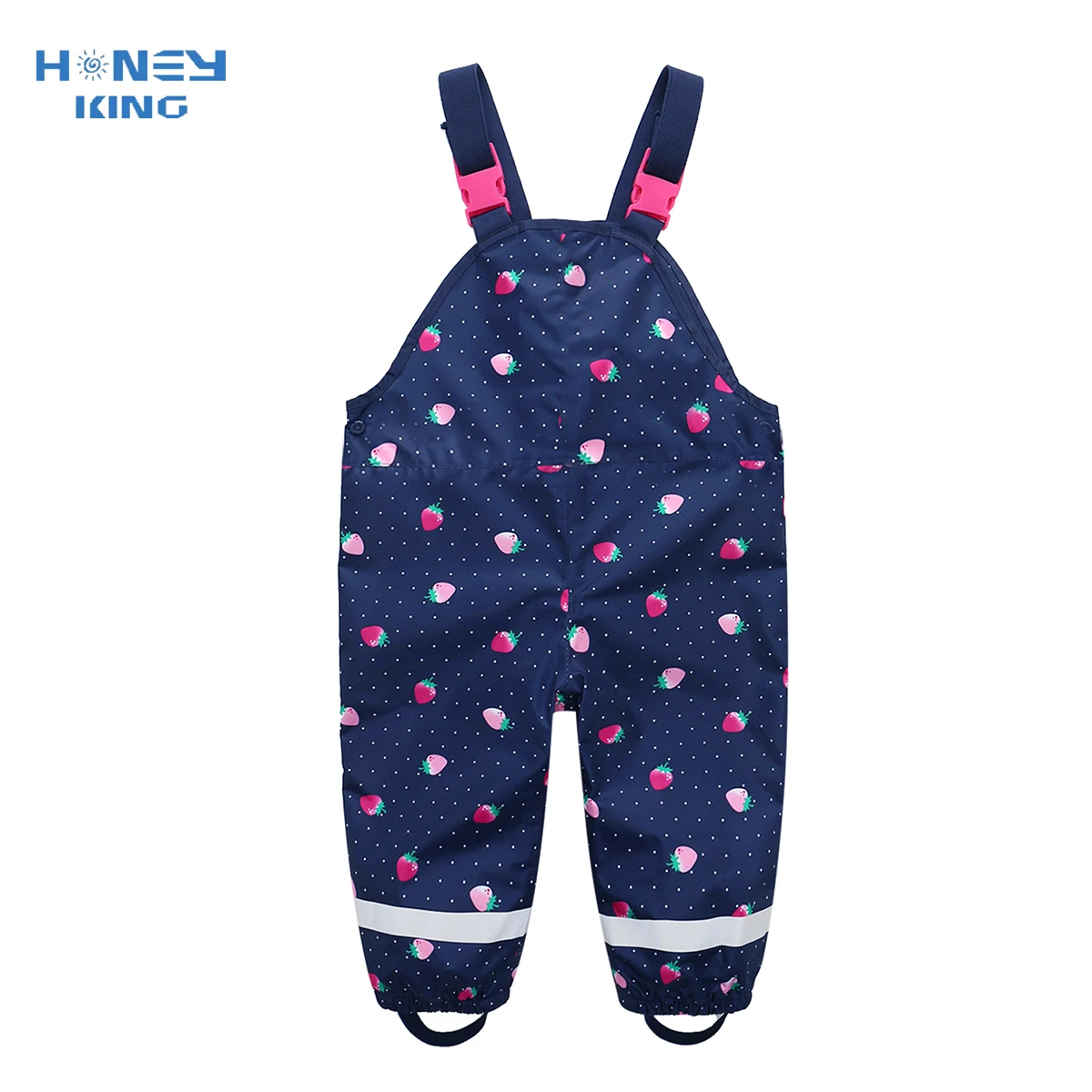 HONEYKING Children Waterproof Rain Pants Baby Jumpsuits Boys Girls Overalls Pants Fashion Kids Overalls