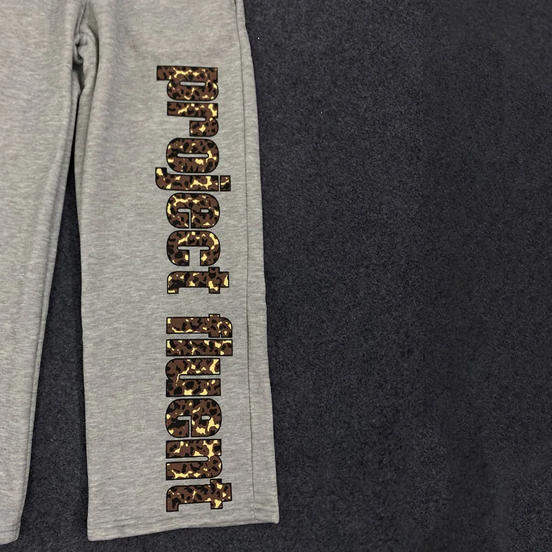 Kreatywne spodnie w stylu streetwear, casual amerykański, vintage, luźne, proste, z nadrukiem liter, w panterkę, INS, Harajuku, punk.