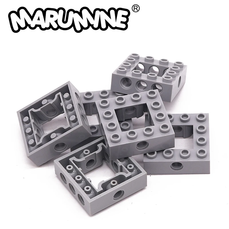 

Marumine 5PCS Technology Parts Brick 4x4 with Holes Frame MOC Build Block 32324 Construction Mechanical Assembles Accessories