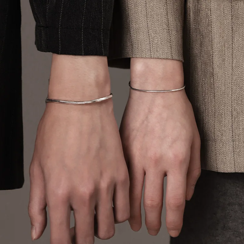 

1Pcs Trendy Stainless Steel Square Bone Couple Bracelets for Women Men Silver Color Square Chain Bracelet Unisex Hip-Hop Jewelry