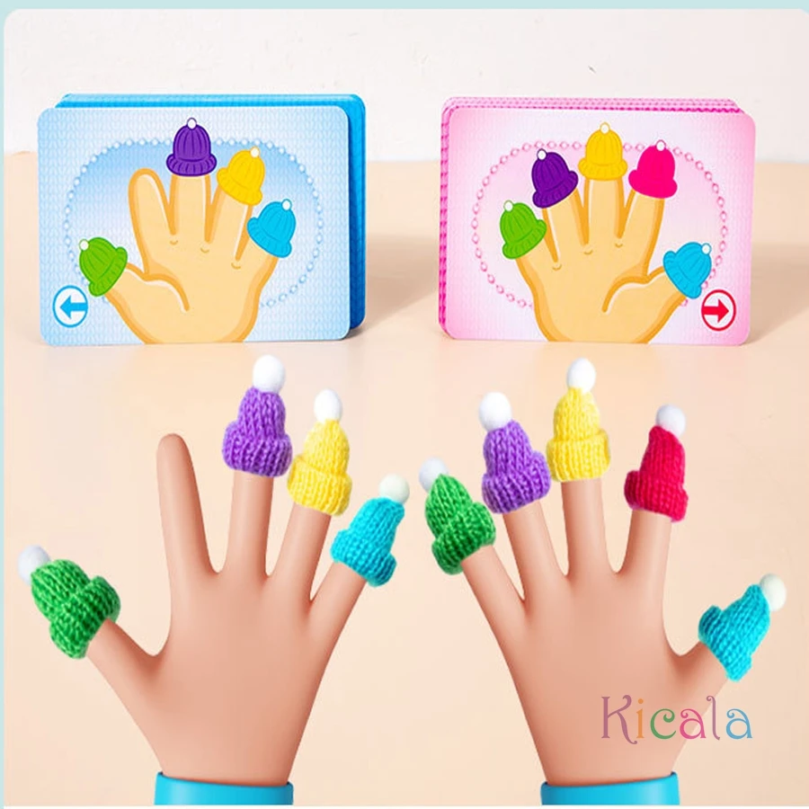 Crianças dedo boné jogo cor correspondência brinquedos habilidades motoras brinquedo educativo jogo de tabuleiro para crianças jogos de festa interativos