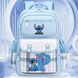 Lilo Stitch Letter A-Z Anime Backpacks Kids New Disney Kawaii Schoolbags Girls Boys School Travel Shoulders Bag Fashion Knapsack