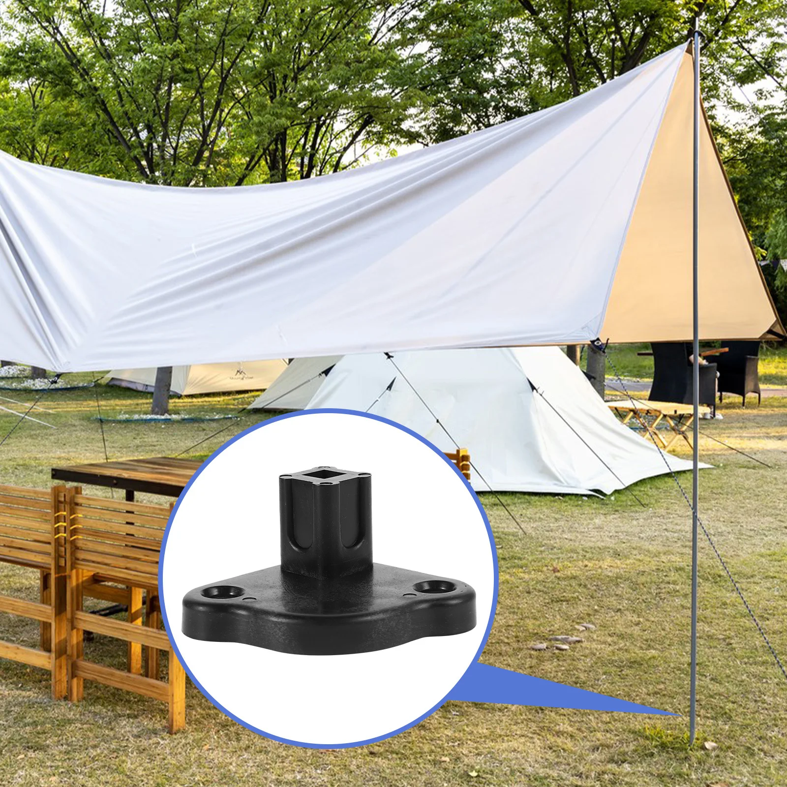 4 قطعة خفيفة الوزن أربعة أرجل خيمة أسفل قوس قاعدة مستقرة المضادة للانزلاق المحمولة استبدال المظلة دعم المظلة قاعدة سفلية #3