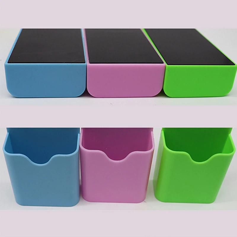 Plastic Magnetic Pen Holder Erase Marker Storage Box Pencil Cup For Home Office Classroom Whiteboard Fridge Refrigerator Locker