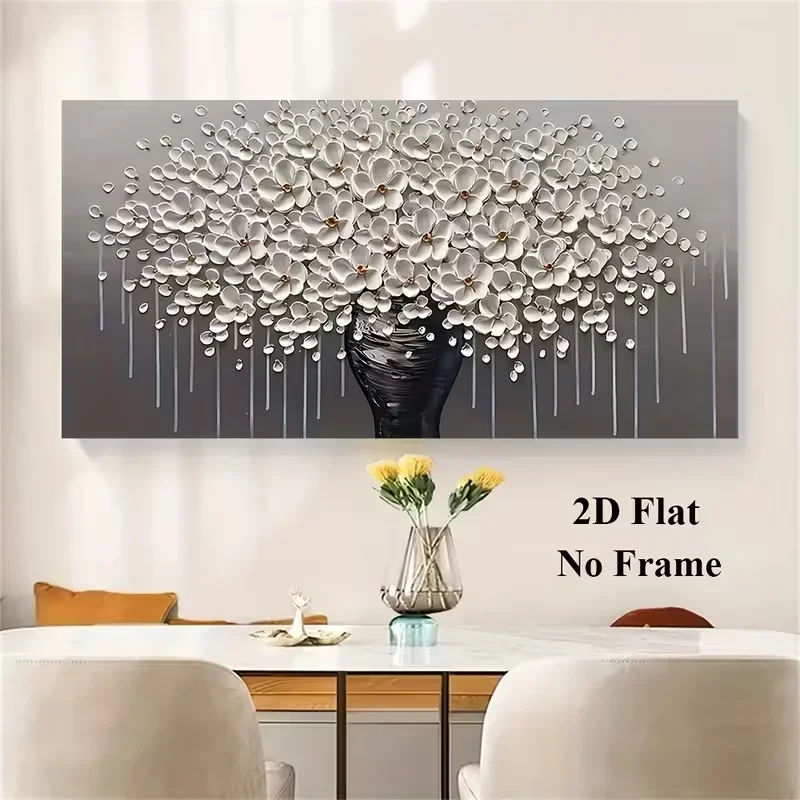 Multiple sizes 1pc frameless  Large size Canvas Painting, 1pc, Frameless Abstract Golden Tree Flower Canvas Painting Posters, Mi