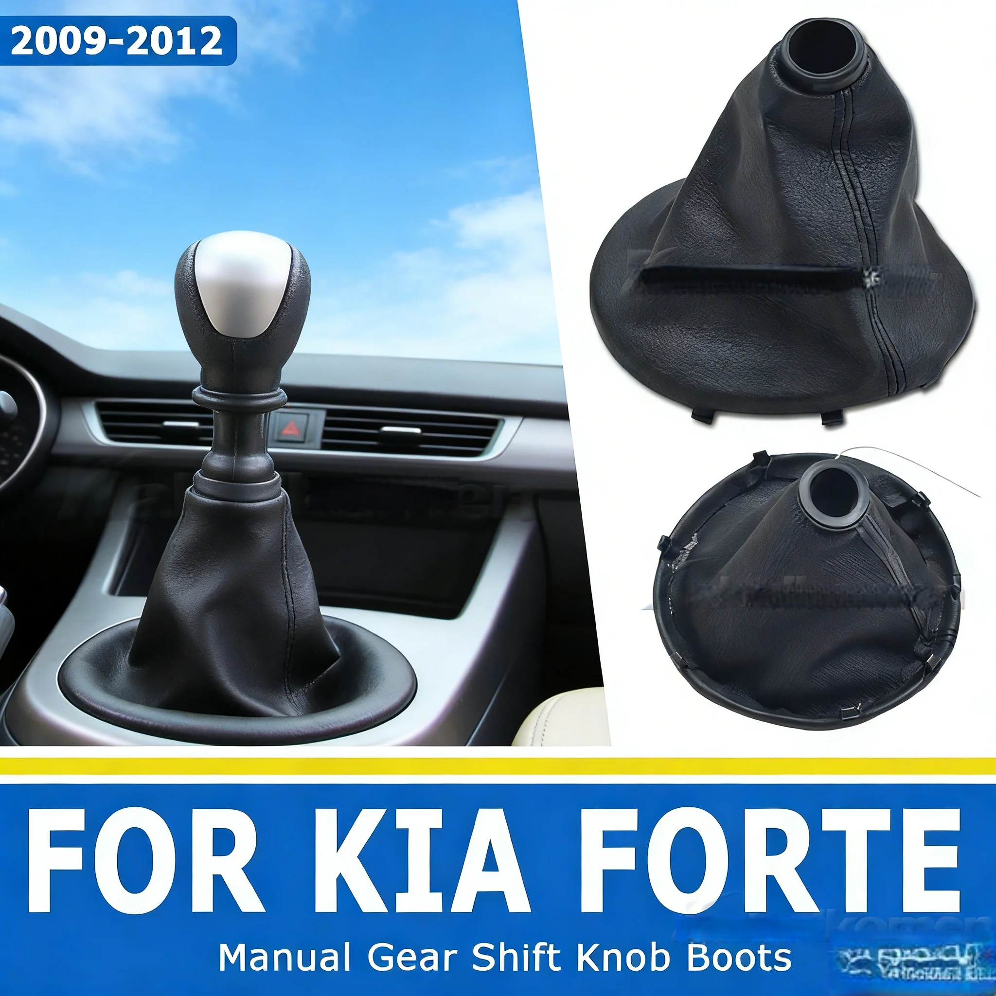 Gear Shift Knob Boot Lever Change Gearbox Shifter Cover For Kia CERATO Forte 2009 2010 2011 2012 Manual Car Accessories
